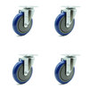 Service Caster Avantco HPCASTNB Swivel Caster Replacement Set AVA-SCC-20S514-PPUB-BLUE-TP2-4